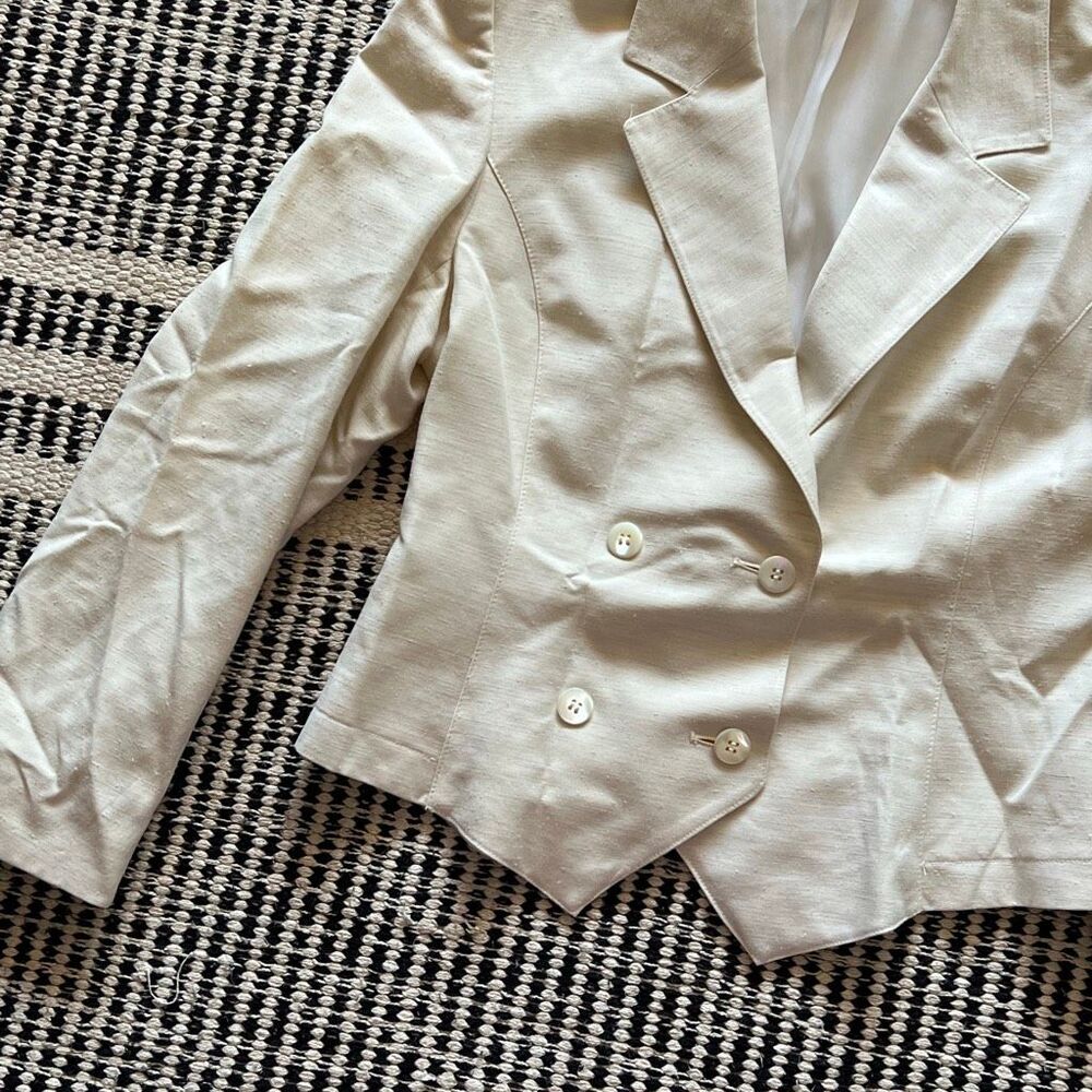 ALEXON Size 10 Ivory Vintage Blazer - Picture 2 of 6
